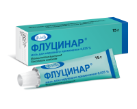 Флуцинар<sup>® </sup><br><h3>Флуоцинолона ацетонид - Мазь для наружного применения 0.025%, 15 г</h3>